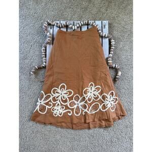 Rare Vintage Y2K Appraisal Plus Floral Appliqué Embroidered Beaded Skirt